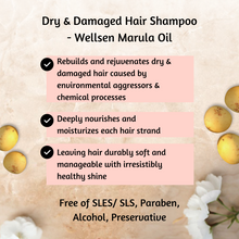 Buy1 Free1 Dry & Damaged Hair Shampoo - Wellsen Marula Oil 325ml