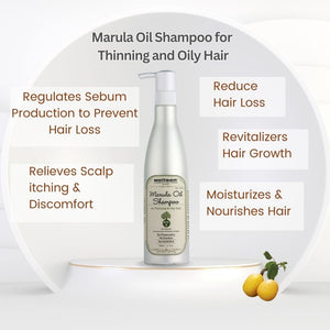 Bundle Anti-Hair Loss Set- Intensive Scalp Lotion & Marula Oil Shampoo for Thinning & Oily Hair