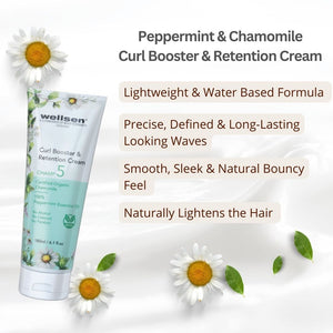 Bundle Set-Curl Booster & Retention Cream Peppermint & Marula Oil Shampoo