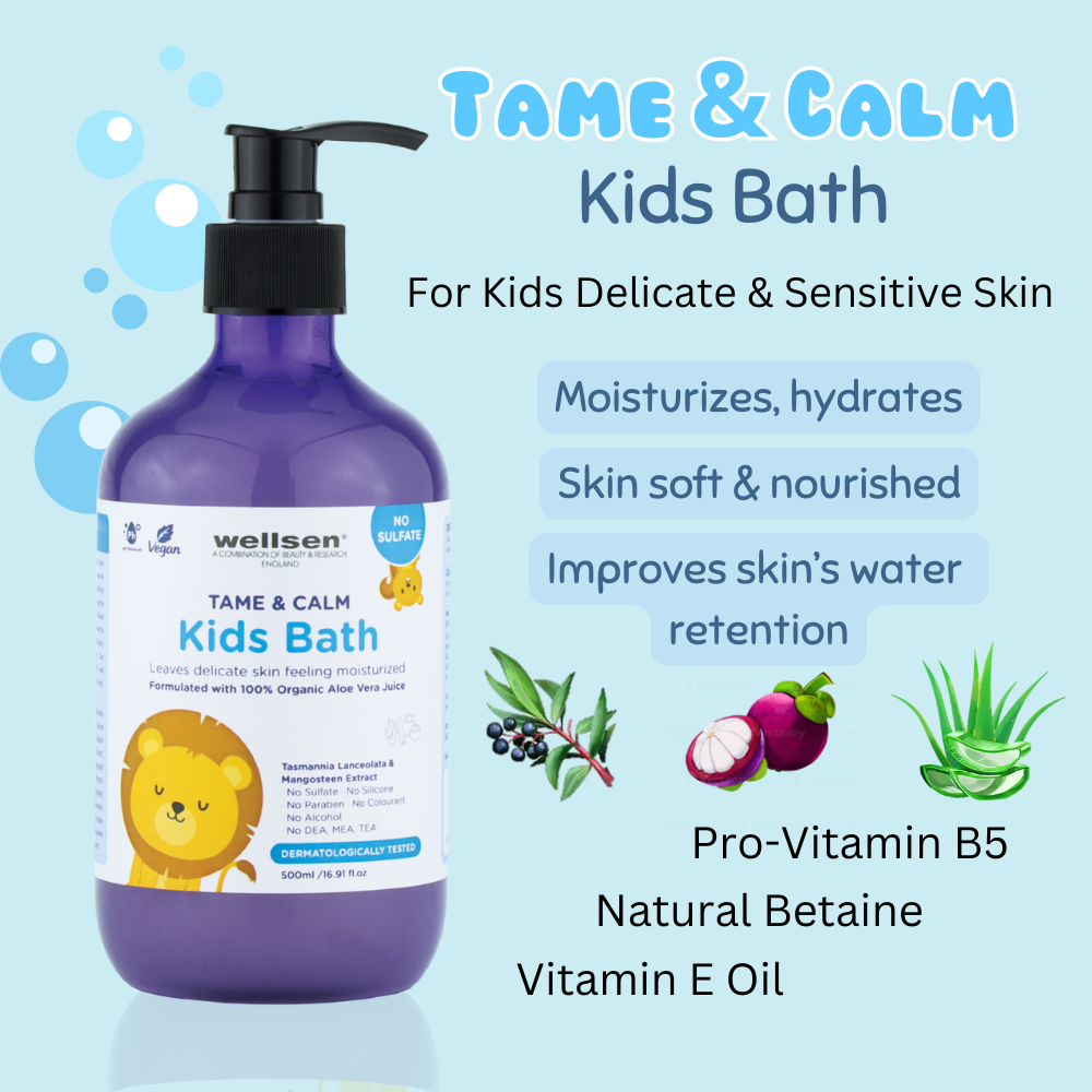 Wellsen Kids Set (Shampoo, Bath, Leave in-Treatment)