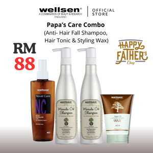 Papa’s Care Combo - Anti-Hair Fall Shampoo,Hair Tonic & Styling Wax