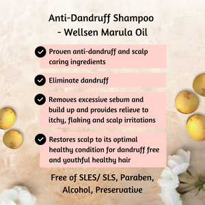BUY 1 FREE 1 Anti-Dandruff Shampoo - Wellsen Marula Oil