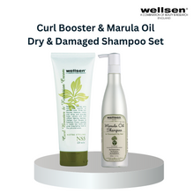 Bundle Set-Nutri Styling Curl Booster 220ml and Dry & Damaged Hair Shampoo - Wellsen Marula Oil 325ml