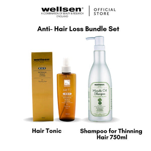 Bundle Anti-Hair Loss Set- Intensive Scalp Lotion & Marula Oil Shampoo for Thinning & Oily Hair