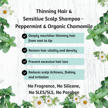 Thinning Hair & Sensitive Scalp Shampoo- Peppermint & Organic Chamomile