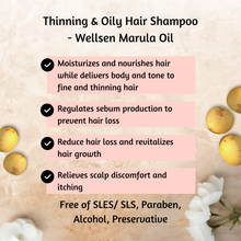 Thinning & Oily Hair Shampoo - Wellsen Marula Oil